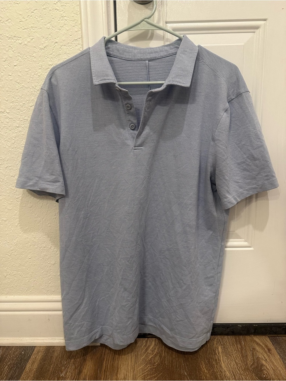 Lululemon Men's Short-Sleeve Pique Evolution Polo Shirt - Light Blue